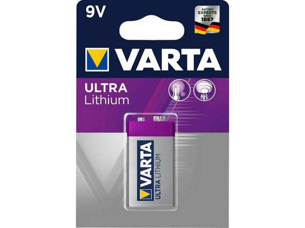 Varta batteri lithium 9V 9V; 26,5x17,5x49,2mm