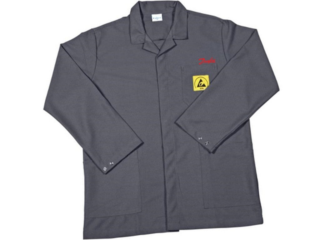 Kittel ESD vltgrå 10% karbon 4XL med rød Danfoss logo