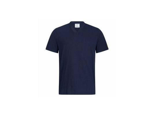 T-shirt ESD m/V-hals marineblå str. L