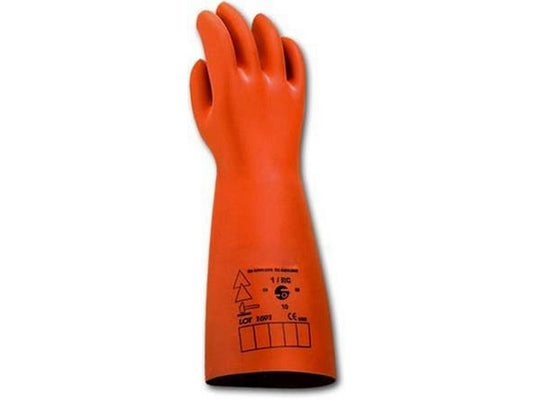 Orange L-AUS handske 1000V Str. 10 - CL 0 - 36cm lang 2,1mm tyk