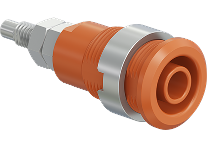 Bøsning forniklet SLB4-G/N-X orange
