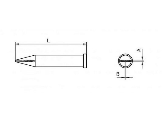 XT-H Loddespids 0,8 mm