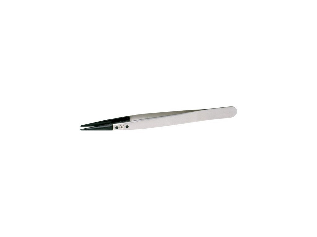 Lindström tweezers antimagnetic in stainless steel with replaceable carbon fiber tips 130mm