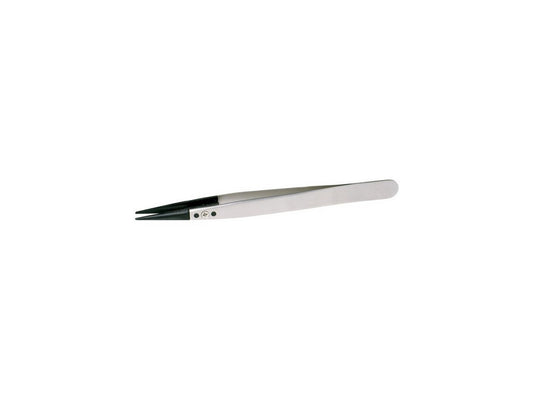 Lindström tweezers antimagnetic in stainless steel with replaceable carbon fiber tips 130mm