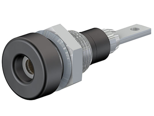 Bøsning m/lamel 2mm LB-IF2R sort 30V AC/60V DC - 10A CATI
