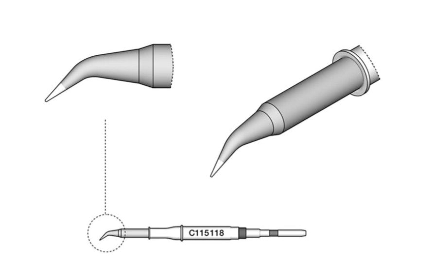Loddespids konisk 0,1 mm