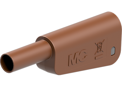 Bananstik Ø4mm SLM-4A-46 Brun 1000V CATII 32A/600V CATIII 32A