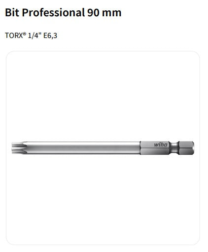 Bit Professional 90 mm TORX® 1/4" E6,3