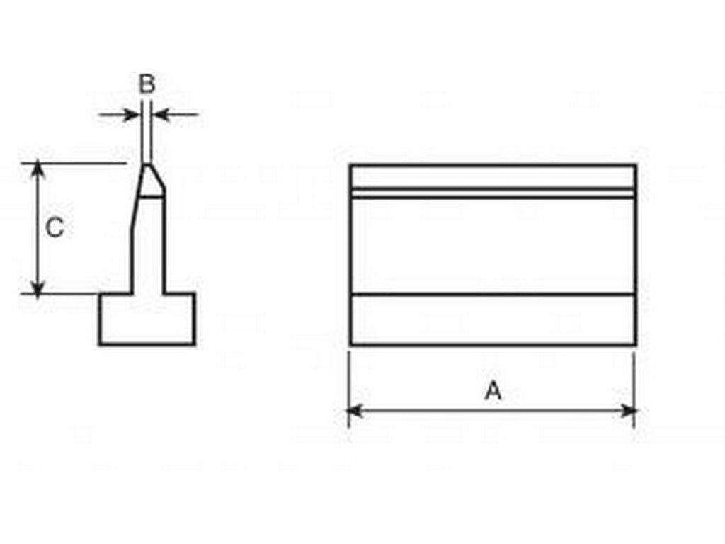 SMT soldering tip 35x3x4mm without cap