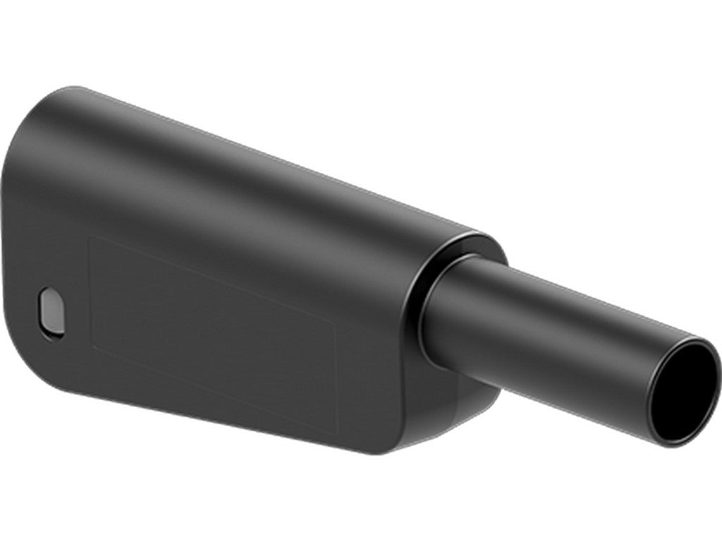 Banana plug Ø4mm SLQ-4N-46 Black 1000V CATII/600V CATIII 32A f/2.5mm2 wire for soldering