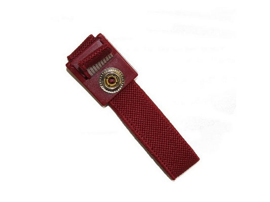 Håndledsbånd rød allergi venl. justerbar m/10mm han trykknap