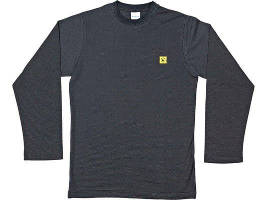 T-shirt ESD Mørkegrå Lang ærme str. M
