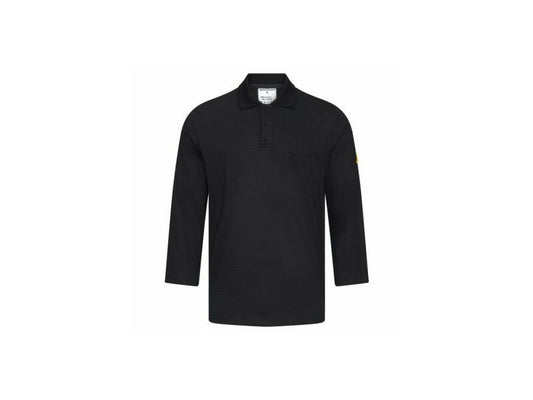 Polo ESD m/lange ærmer sort str. XL