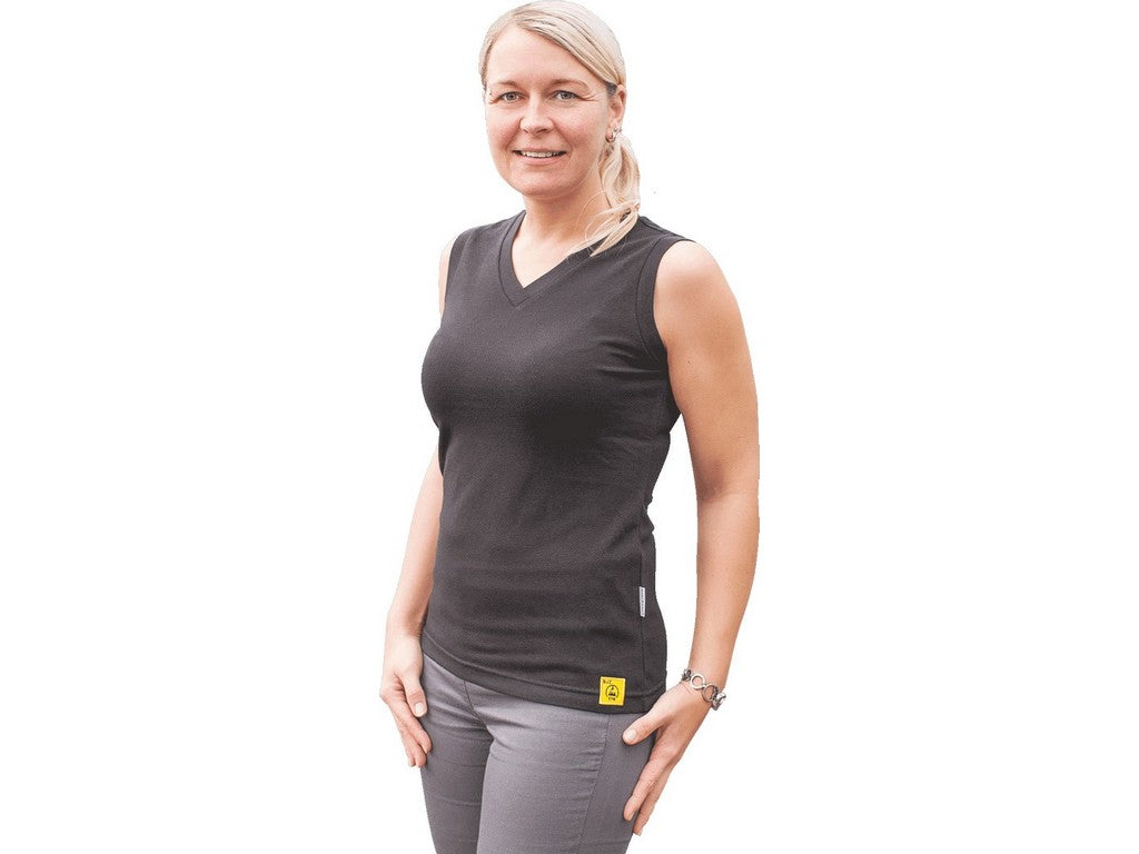 Tank top women's model ESD black size: XS; fitted