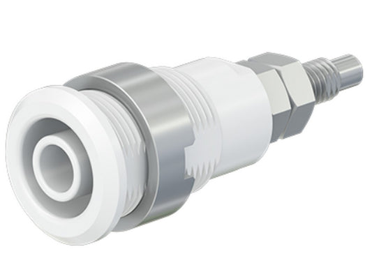 Bøsning forniklet SLB4-G/N-X hvid