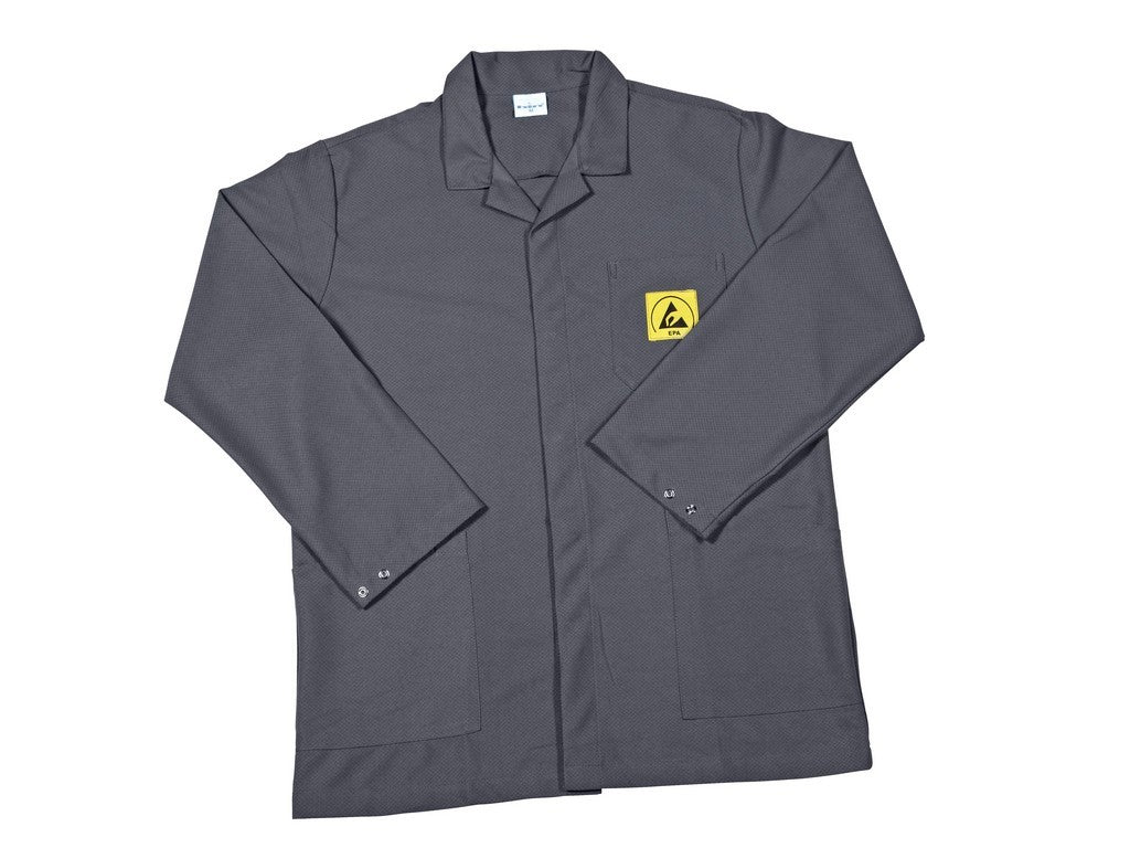 Smock ESD light grey 10% carbon 5X-large