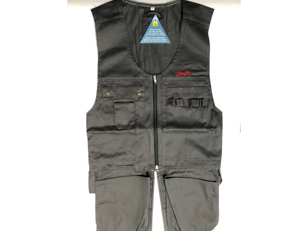 Arbejdsvest ESD Mørkegrå 42 med Danfoss logo