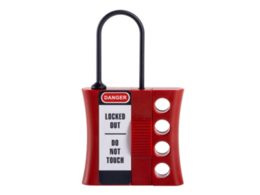 MasterLock LOCK-OUT hasp f/4 låse i kunststof