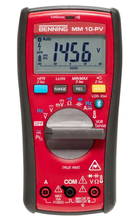 BENNING TRUE-RMS Digital PV-Multimeter 1500V AC/2000V DC - 10A AC/DC - CATIV 600V/CATIII 1000V