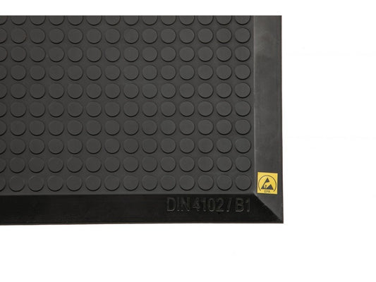 Standmåtte ESD m. flade bobler 96x200 cm skrå kanter