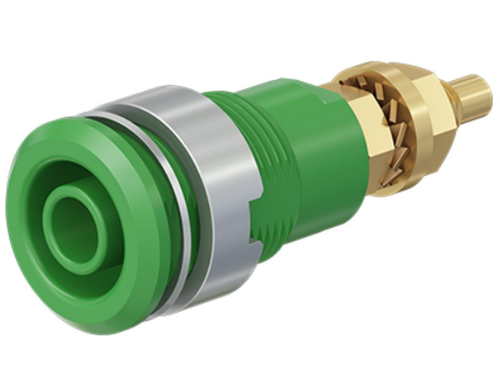 Socket SLB4-G gold-plated green CAT III 1000V 32A