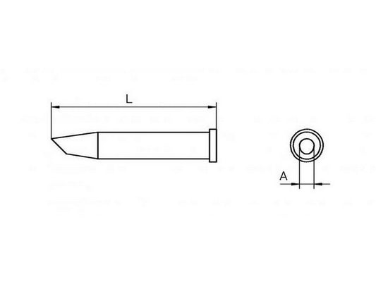 XT CC 45° Loddespids 3,2MM