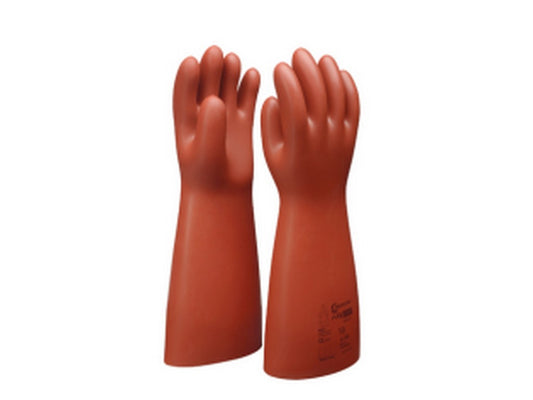 Orange L-AUS handske Cl.1 7,5kV Str.10 36cm lang-3,4mm tyk