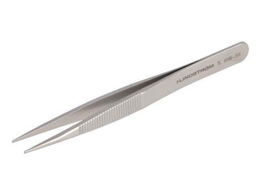 Lindström high-precision tweezers 115mm in stainless steel Style 00B with serrated handles