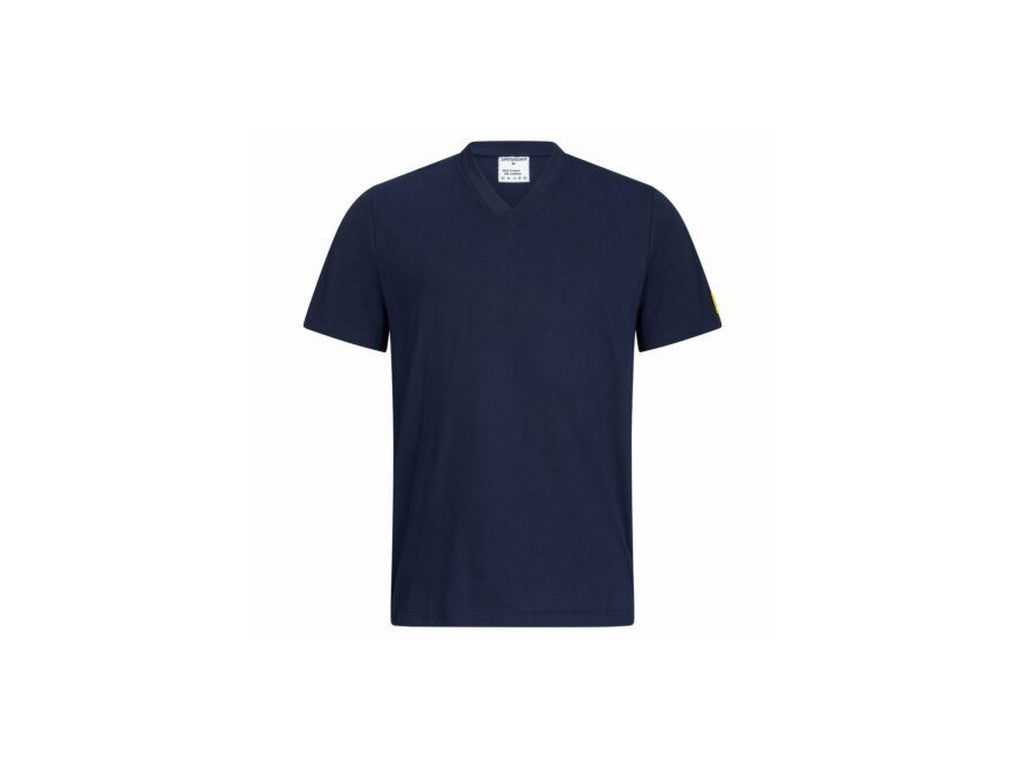 T-shirt ESD m/V-hals marineblå str. XL