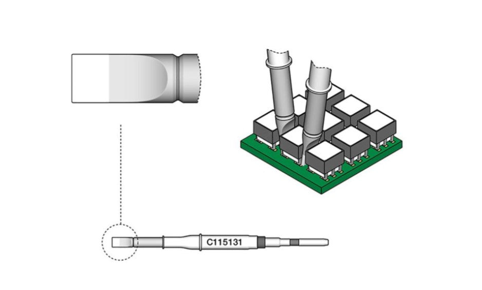Soldering tip chisel shaped 2 x 0.35 mm