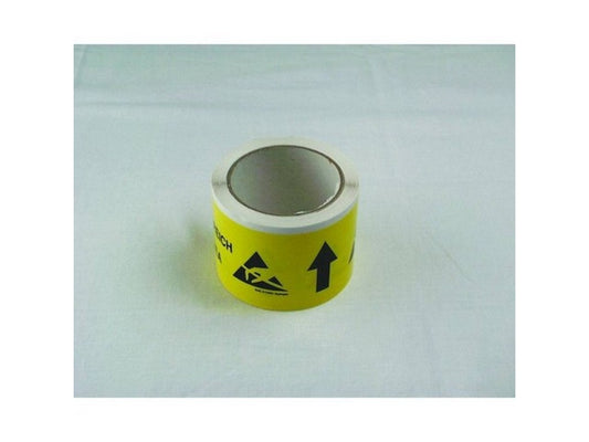 Gulvtape ESD m/pil og ESD-logo 70mmx15m
