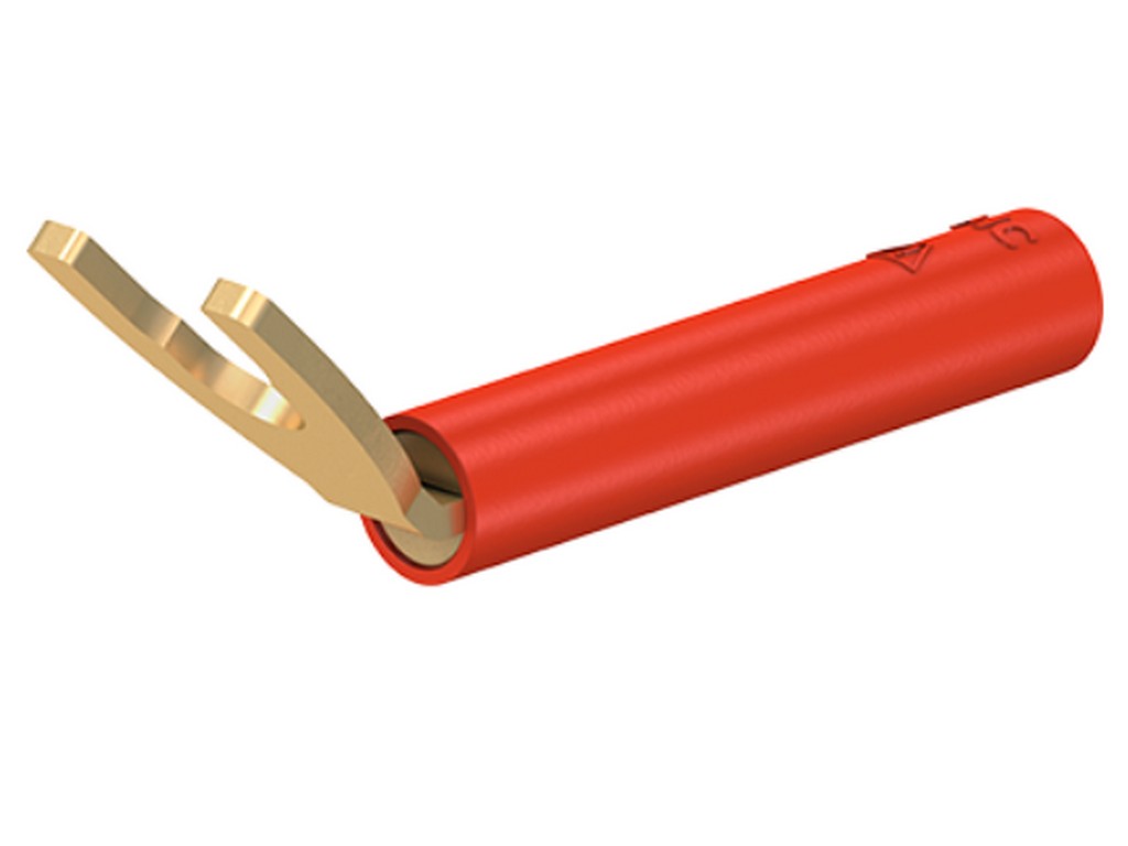 Gaffeladapter B4-I/KA rød 45° 1000V; CATII; 20A