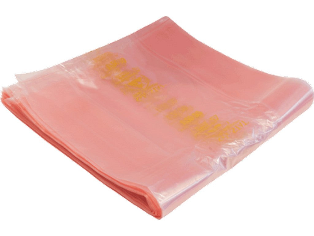 Affaldspose u/sidefold ESD ca. 120 l, Rl. m/50 styk; pink