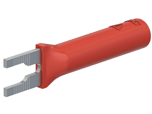 Bøsning m/gaffel B4-I/KS rød