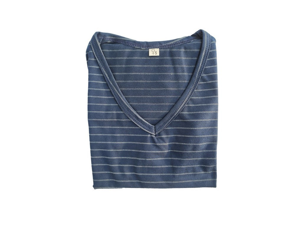 Tank top ESD Marineblå m/hvid  strib, str. S