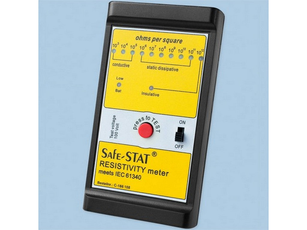 Safe-STAT modstandsmåler inkl. takse og 2 kabler