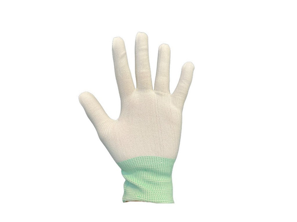 Handsker ESD Hvid nylon PU-coated håndflade str. M