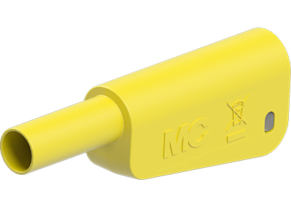 Bananstik Ø4mm SLM-4A-46 Gul 1000V CATII 32A/600V CATIII 32A