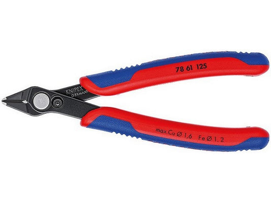 Elektronik skævbider 125mm m/PVC på greb bruneret