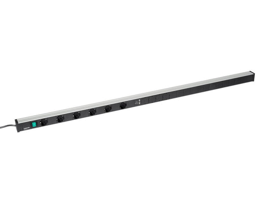 Strømskinne 1400mm 6 sockets + switch + 2xUSB