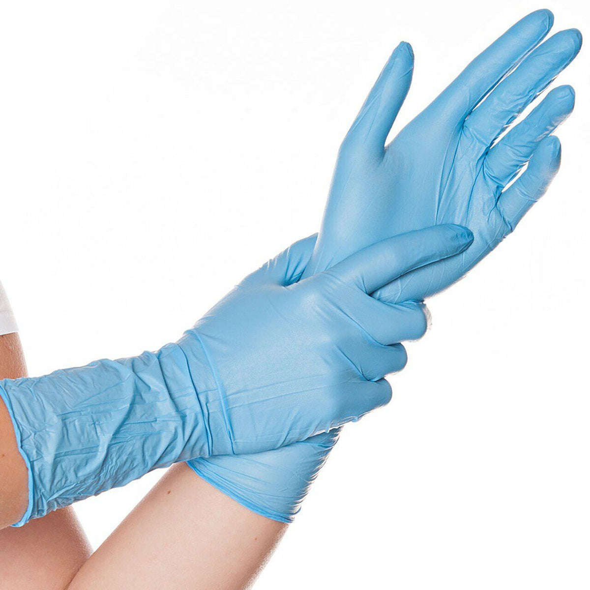 Disposable gloves, nitrile 100pcs S -powder-free LONG shaft 30cm