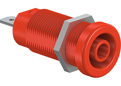 Socket recessed XEF-1R red 1000V AC/1500V DC - CAT III