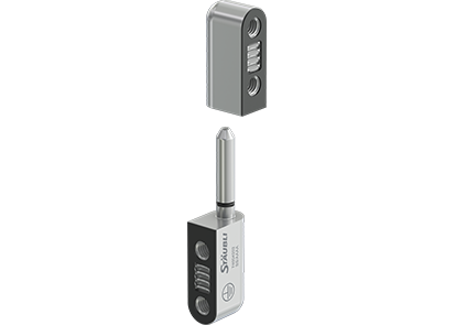 Jordings hængsel f/box stik-side stål - bøsnings side aluminium EGH-061/SA