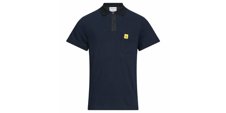 ESD poloshirt navy blue/black 210g/m² XL