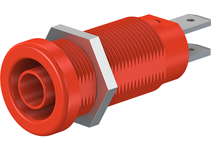 XEB-1R 4 mm panel-mount socket red