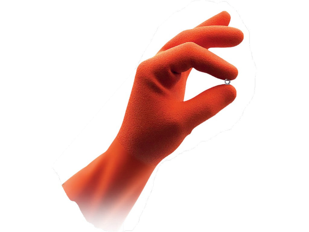 Orange L-AUS glove Touch-E 1000V Size 07-CL 0-36cm long-0.8mm thick ARC SAFE 4kA