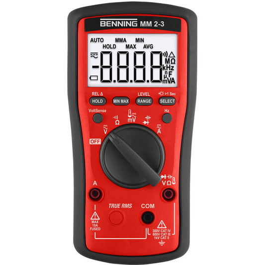 BENNING TRUE-RMS Digital Multimeter 1000V AC/DC  - 10A AC/DC - CATII 600V