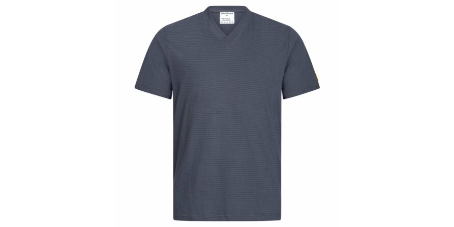 ESD T-Shirt V-neck dark grey, 150g/m²