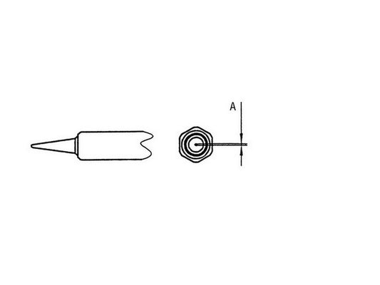 Loddespids 0,25mm rund konisk NT1