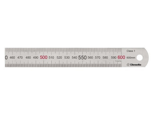 Stållineal Class 1 30x1,2x600mm